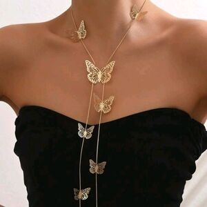 1pc Fashionable Butterfly American Style Versatile Necklace